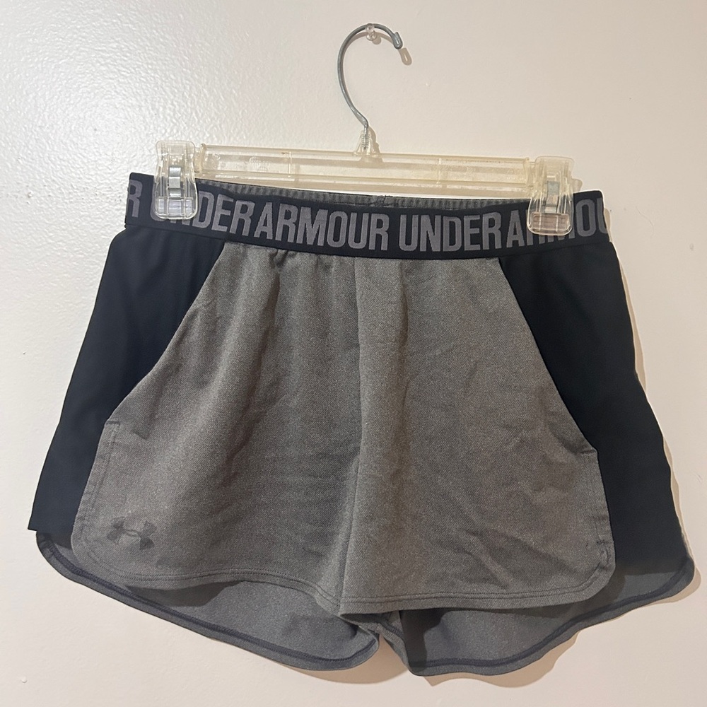 Under Armour Women's Athletic Shorts in Gray and Black